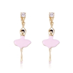 Ficha técnica e caractérísticas do produto Doce Ballet Menina Alloy Dangle Brincos De J¨®ias Mulheres