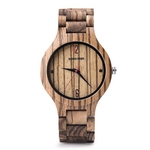 Ficha técnica e caractérísticas do produto DODO DEER - Completa Zebra Madeira Assista Men Customable Gift Gift Movimento Quartzo Watches for Men Herren Braçadeira