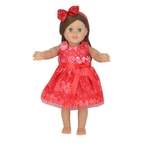Ficha técnica e caractérísticas do produto Doll Dress 18 polegadas Doll Shoes Renascido Dolls Vestido boneca de vestido da menina