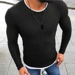 Ficha técnica e caractérísticas do produto Dos homens Quente Roupa Redonda Neck pulôver Outono-Inverno Moda Tops Camisola jumper Casual Camisas de desgaste de homem T-shirt