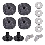 Ficha técnica e caractérísticas do produto Drumset Kit Accessories Cymbal Stand Felts Clutch Felts Hi Hat Cup Felts Cymbal Wing Nuts Cymbal sleeve and metal seals replacement