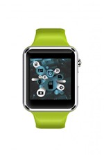 Ficha técnica e caractérísticas do produto E- Watch Relógio Inteligente com Função Celular e Notificações Via Bluetooth - Pulseira Verde - Dl