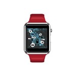 Ficha técnica e caractérísticas do produto E- Watch Relógio Inteligente com Função Celular e Notificações Via Bluetooth - Pulseira Vermelha