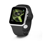 E- Watch Relógio Inteligente com Função Celular + Notificações Bluetooth, Câmera Digital