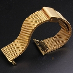 Ficha técnica e caractérísticas do produto EastVita substituição Milanese pulseira de aço inoxidável pulseira banda para Apple Watch 42mm com adaptador cor ouro