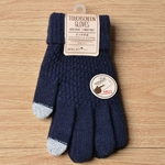 Ficha técnica e caractérísticas do produto Elegantes imitação caxemira malha Telefingers Luvas de inverno quente Mittens presente (para adultos) (quente)