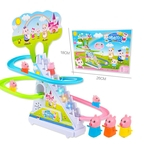 Ficha técnica e caractérísticas do produto Eletrônico Rail Escadas Inteligência Toy Música dos desenhos animados Electric Slide subir escadas Rail Car Toys Venda quente