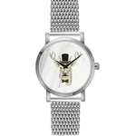 Elk relógio relógio de mármore lazer da moda cinto net relógio de quartzo senhora