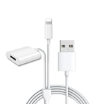 Ficha técnica e caractérísticas do produto 2-em-1 carregador de Função para a Apple Adaptador Lápis USB Charger Cable / Dados para iPhone e iPad Acessórios Pro (1M, Branco)