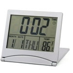 Ficha técnica e caractérísticas do produto Mini ultrafinos Portátil Digital LCD Termômetro Calendário de mesa Relógio Despertador, data de exibição / tempo / temperatura alarm clock