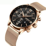Ficha técnica e caractérísticas do produto Fashion Men's Watches Stainless Steel Casual Quartz Analog Date Wrist Watch
