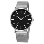 Ficha técnica e caractérísticas do produto Fashion Quartz Watch Women Men Mesh Stainless Steel Quality Casual Wrist Watch