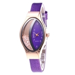 Ficha técnica e caractérísticas do produto Feminino Moda relógio de pulso Ellipse fluindo areia dentro do metal Watchcase Assista Gostar