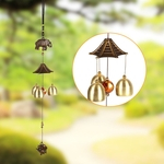 Ficha técnica e caractérísticas do produto Feng Shui Wind Chime Retro Elephant Wind Chime for Good Luck Outdoor Metal Wind Chimes Windbell for Garden Room