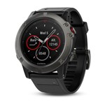 Ficha técnica e caractérísticas do produto Fenix 5x - Cinza - Tela de Safira - Smartwatch Grande Premium Multiesportivo - Garmin