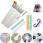 Ficha técnica e caractérísticas do produto Ferramentas Nail Art Set Manicure Beleza Kit 3D Glitter Nails cristal Decoração Nail tools kit