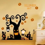 Ficha técnica e caractérísticas do produto Festival de Halloween PVC Adesivo de Parede Design Mural Casa Assombrada Casa Janela Da Parede Decalque Decoração Abóbora Lanterna Noite Árvore