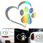 Ficha técnica e caractérísticas do produto FLY Engraçado 3D Gato bonito do impressão da pata da pata do cão Imprimir Vinyl janela adesivo de carro decoração adesivo Decals