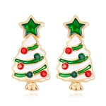 Ficha técnica e caractérísticas do produto FLY Orelha bonito Series Natal Studs árvore de Natal Papai Noel Elk Mulheres dos desenhos animados Rhinestone Brincos