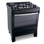 Fogão Á Gás Maggiore Vetro Gourmet - Grill Elétrico - Timer Touch - Preto Fosco - 5 Bocas - Mueller