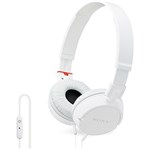 Ficha técnica e caractérísticas do produto Fone de Ouvido Branco com Microfone MDR ZX102 - Sony