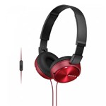 Ficha técnica e caractérísticas do produto Fone de Ouvido com Microfone Mdr-zx310ap Sony Vermelho