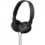 Ficha técnica e caractérísticas do produto Fone de Ouvido Headphone Sony MDR-ZX110 Dobrável P2 Preto