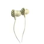 Ficha técnica e caractérísticas do produto Fone de Ouvido Earphone Cristais Luxuosos Branco