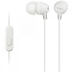 Ficha técnica e caractérísticas do produto Fone de Ouvido Intra-Auricular com Microfone MDR-EX15AP Branco - Sony