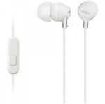 Ficha técnica e caractérísticas do produto Fone de Ouvido Intra-Auricular com Microfone MDR-EX15AP Branco SONY - 102