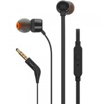 Ficha técnica e caractérísticas do produto Fone de Ouvido JBL T110 BLK, com Microfone - Preto