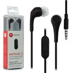 Ficha técnica e caractérísticas do produto Fone de Ouvido Motorola Estereo Earbuds 2, Intra-auricular com Microfone - Preto Preto