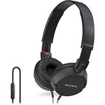 Ficha técnica e caractérísticas do produto Fone de Ouvido Preto com Microfone MDR ZX102 - Sony