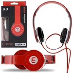 Ficha técnica e caractérísticas do produto Fone De Ouvido RO Stereo Headphone Dobrável Entrada P2 Red