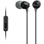 Fone de Ouvido Sony Estéreo Intra-auricular Preto - MDR-EX15AP/BCE