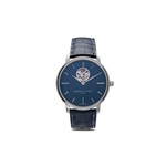 Frederique Constant Relógio 'Slimline Heart Beat Automatic' 40mm - Navy Color Dial With Sunray Decoration, Curved