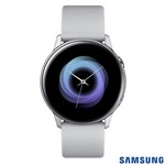 Galaxy Watch Active Samsung Prata com 39,5 Mm, Pulseira de Silicone, Bluetooth, NFC e 4GB - SM-R500NZDPZTO