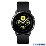 Galaxy Watch Active Samsung Preto com 39,5 mm, Pulseira de Silicone, Bluetooth, NFC e 4GB - SM-R500N