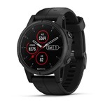 Garmin Fenix 5S Plus Sapphire Edition -Black With Black Band