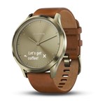 Garmin Vívomove Hr Premium - Dourado com Pulseira Marrom - Relógio Híbrido Premium