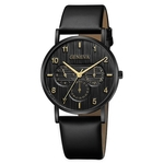 Ficha técnica e caractérísticas do produto GENEBRA Homens de negócio de relógio de quartzo Pu Leather Belt Relógios Masculino