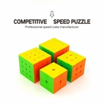 Ficha técnica e caractérísticas do produto Gift Box 4pcs velocidade Cube Cérebro Teaser Set 2x2 3x3 4x4 5x5 Stickerless enigma Cubo Mágico Puzzle Cube