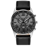 Ficha técnica e caractérísticas do produto Gift Men's Leather Band Sports Date Analog Alloy Military Quartz Watch