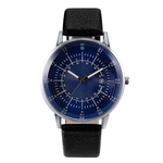 Ficha técnica e caractérísticas do produto Gostar Moda Casual Escala Assista Simples Grande Dial Leather Strap Quartz Relógio de pulso