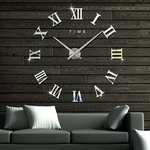 Ficha técnica e caractérísticas do produto Gostar Moda Numeral Romano Relógio De Parede Ornament Recados Diy Home Office Hotel Decoração Do Presente