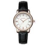 Ficha técnica e caractérísticas do produto Gostar Mulheres moda relógio com pulseira de couro Quartz relógio de pulso Ornamento do presente