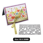 Ficha técnica e caractérísticas do produto Gravado aço carbono de corte e vinco para DIY Scrapbook Frame do fundo / convite do laço / cartão Decoração / 3D do amor do coração