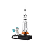 Ficha técnica e caractérísticas do produto FLY Série Aerospace montado Building Blocks lançamento de Rocket Rover Toy Satélite Lunar Architectural toys