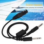 Ficha técnica e caractérísticas do produto Para Airbus XLR Para GA dupla plug 5 Pin Headset cabo adaptador de Aviação Headphone cabo fone de ouvido Acessórios