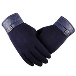 Ficha técnica e caractérísticas do produto Homem do inverno de toque luvas de ciclismo tela Outono quente térmica Luvas Wrist Mittens Driving Ski à prova de vento